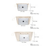 YONBEN Insert Organizer Bag - Tote Bag Organizer - Drawstring Canvas Storage Organizer-Cotton Canvas Pouches