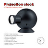 PolyGens Unique LED Analog Projection Clock with Night Light 360° Rotating,Brightness/Size Adjustable,Desktop/Ceiling Mount Projector Clock for Home