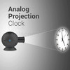 PolyGens Unique LED Analog Projection Clock with Night Light 360° Rotating,Brightness/Size Adjustable,Desktop/Ceiling Mount Projector Clock for Home