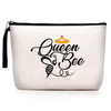 Hanamiya Na Queen Bee -Makeup Bag, Bumble Bee Inspirational Gift for Her, Beekeeper Gifts, Gift Gardener, Honeybee Gifts, Bee Bag, Honeybee Pouch Cas