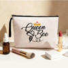 Hanamiya Na Queen Bee -Makeup Bag, Bumble Bee Inspirational Gift for Her, Beekeeper Gifts, Gift Gardener, Honeybee Gifts, Bee Bag, Honeybee Pouch Cas