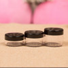 yueton 6Pcs Empty Clear Boday Black Top Lid Plastic Sample Containers 10/15/20Gram Size Cosmetic Containers Pot Jars Eyshadow Container Lot