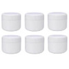 8 Oz (250g) White Plastic Jar with Dome Lid Refillable Make-up Cosmetic Jars Empty Face Cream Lip Balm Lotion Storage Container Pot Case Holder (Pack