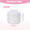 8 Oz (250g) White Plastic Jar with Dome Lid Refillable Make-up Cosmetic Jars Empty Face Cream Lip Balm Lotion Storage Container Pot Case Holder (Pack