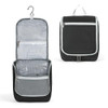 Della Gao Black Water Repellent Polyester Hanging Toiletry Bag for Travel
