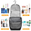 Della Gao Black Water Repellent Polyester Hanging Toiletry Bag for Travel