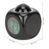 LiebeWH Projection Alarm Clock with Ceiling Display Digital Voice Control Clock for Bedroom Temperature LED Night Light Speaker for Home Travel Adult