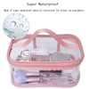 ANEMEL Toiletry Bag Makeup Cosmetic Clear Bag Portable Waterproof Transparent Travel Storage Pink