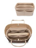 LEXSION Felt Purse Bag Organizer Insert with zipper Bag Tote Shaper Fit Speedy Neverful PM MM 8021 Beige L