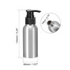 uxcell 3.4oz/100ml Aluminium Pump Bottle with Black Pump Cap,Empty Refillable Container Travel Bottle for Kitchen and Bathroom 4pcs