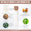 NutraLash by Nutralux Brow and Lash Growth Serum with Organic Ingredients For sensitive eyes - non-irritating: Castor Oil (hexane free) + Vitamin E +