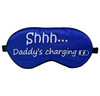 Shhh...Daddy's Charging Ultra Soft Daddy's Charging Funny Sleep Mask for Dad, New dad, Father, New Parents, Baby Shower, Gender Reveal Party, Birthda