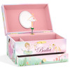 A&A Music Jewelry Box for Girls with Double Drawers and Big Storage Paired with Cute Mermaid Theme Rotating Playback the Tune for Beautiful Dream Lig