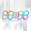 KOSUMOSU RGB Clock for Gaming Desk Clock 9.7" 3D LED Digital Clock for Bedroom, Gaming Room with Remote/Dimming/Date/Temperature