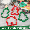 Kamehame Silicone Pancake Molds for Snowman, Christmas Tree, House, Gingerbread Man Shape Pancakes, 4 Pack Nonstick Pancake Shaper for kids, Fun Chri