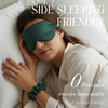LCBD Silk Satin Sleeping Eye Mask, Green Sleep Eye Night Blindfold for Women and Men, Soft Breathable Blackout Eyeshade Eye Cover for Travel, Wedding