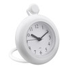 LVOERTUIG Waterproof Bathroom Shower Clock, Silent Dual-Purpose Analog Quartz Clock, White, 4.72 x 5.75 Inches