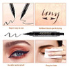 AVIERLL Winged Eyeliner Stamp-2 Pens, Smudge Proof Waterproof Long Lasting quick flick wingliner, Vamp Style Wing Eye Liner Pen Black (Left and Right