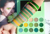 Afflano Green Eyeshadow Palette, Green Glitter Eyeshadow Highly Pigmented, Forest Emerald Christmas Makeup Palettes, Yellow Lime Grass Greenish Makeu