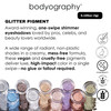 Bodyography Glitter Pigment Eye Shadow | Long Wear Shimmer Eyeshadow | Vegan, Talc & Paraben Free | Cream Powder Formula | Soiree (Gun Metal Gray) 1.