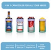 COKTIK 4 in 1 Insulated Can Cooler, Doublae Wall Slim Can Cooler for 12 oz Regular or Slim Cans & Beer Bottle (Gradient Shimmer)