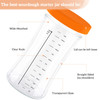 Sourdough Starter Jar, Sourdough Starter Kit With Thermometer, Scraper, Cloth Cover And Metal Lid, 24 Oz Wide Mouth Sour Dough Starter Container Use