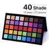 UCANBE Spotlight Eyeshadow Palette + 15 PCS Eye Brushes Makeup Set, Professional 40 Color Matte Shimmer Glitter Eye Shadow Pallet Highly Pigmented Wa