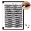 Bodermincer Black Cluster Lashes 240pcs 20D/40D DIY Eyelash Extension D Curl Long Individual Lashes Mixed Tray Faux Mink Lash Clusters Extensions 8-2