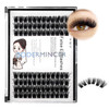 Bodermincer Black/Brown Color Natural Lash Clusters 84pcs Wispy Eyelash Clusters Eyelash Extensions D Curl Individual Lashes Natural Look Lashes with