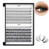Bodermincer Lash Extension 240pcs C Curl 10D/20D Cluster 8/9/10/11/12mm,10/11/12/13/14mm,12/13/14/15/16mm Mixed Individual Cluster Lashes (10D+20D 12