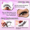 wiwoseo Self Adhesive Eyelashes No Glue Needed False Lashes Natural Look Lash Extensions Reuseable Self Adhesive Lashes Wispy Lashes with Tweezer 3 P