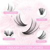Cluster Lashes Large Tray 30D DIY Eyelash Extension D Curl Individual Lashes Cluster Faux Mink Black Lash Clusters Pre Made Volume Lashes Professiona