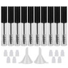 GTHER 10PCS 10ML Empty Mascara Tube Bottle With Eyelash Wand, Rubber Inserts & Funnels Set for Castor Oil/Growth Oil, DIY Cream Container With Cap, B