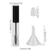GTHER 10PCS 10ML Empty Mascara Tube Bottle With Eyelash Wand, Rubber Inserts & Funnels Set for Castor Oil/Growth Oil, DIY Cream Container With Cap, B