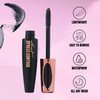 Silk Fiber Mascara 4D, Lengthening and Thickening, Volumizing, Long Lasting, Smudge-Proof, All Day Full, Long, Thick, Smudge-Proof Eyelashes