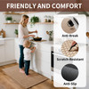 YDKGL Kitchen Rugs Mat Non Slip Washable, Super Absorbent Kitchen Mats for Floor, Rubber Backing Soft Braided Standing Floor Mats Sink Mat Runner Rug