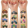 Ozepao Monster Trucks Temporary Tattoo for Kids, 10 Sheets Monster Truck Fake Tattoos for Boys Party Favors, Goodie Bags Stuffers, Brithday Supplies