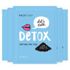 FACETORY K Beauty Face Mask Skin Care - LET'S TALK DETOX PURIFYING Sheet Mask with Charcoal & Volcanic Ash | Pore Refining Charcoal Face Mask (5 Pack