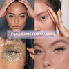 NOOEPC 660Pcs Face Gems Hair Gems, Self-Adhesive Face Jewels Eye Jewels Rhinestones 3/4/5/6 mm DIY Face Gems Stick on, Hair Body Rhinestones Gems Rav