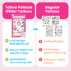 Ooly 50 Glitter Temporary Tattoos For Kids, Safe & Non-Toxic Temporary Tattoo, Party Favors Gifts for Kids, Great Goodie Bag Stuffers & Fun Birthday