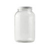 FastRack - 1 Gallon Jar with White METAL Airtight Lid | Glass Canisters with Airtight Lids | Large Glass Jar with Fermentation Lid for brewing, ferme