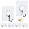 FOTYRIG Adhesive Hooks Heavy Duty Wall Sticky Hooks for Hanging Wall Hangers Without Nails 15lb(Max) 180 Degree Rotating Seamless Stick on Bathroom K