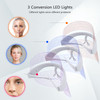 NUFR LED facial light therapy mask, 3 Colors Light Facial Photon Beauty Device for Facial Rejuvenation, Anti Aging HK207