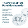 NiacinaMax Serum with 10% Niacinamide (Vitamin B3), Tea Tree Oil, Calendula Extract, Allantoin and Vit. B5 & E  Enhanced Dermal Penetration  Shrink