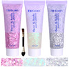 Body Glitter Face Glitter Gel: Singer Concerts Disco Festival Rave Accessories Face Glitter Makeup 150ml Chunky Sequins Mermaid Face Body Hair Glitte