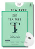 Rael Face Mask Skin Care, Tea Tree Face Masks - Bamboo Facial Sheet Mask, Korean Skincare, with Tea Tree Oil and Fruit Extracts, All Skin Types (Tea