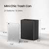 Cesun Small Bathroom Trash Can 2.1 Gallon Wastebasket, Modern Metal Garbage Can Office Waste Basket, Matte Black Stainless Steel Trash Bin for Bedroo