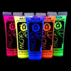 UV Glow Blacklight Face and Body Paint 0.34oz - Neon Fluorescent (0.34 Fl Oz (Pack of 5))
