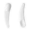 esowemsn 100Pcs Mini Disposable Curved Cosmetic Spoon Spatula, Multi-Functional Facial Mask Spoon Plastic Spoon Stick (White)