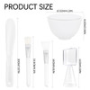 FERCAISH 5Pcs Diy Face Mask Mixing Bowl, Microwavable Silicone Facial Mud Bowl Cosmetic Beauty Tool for Home Salon(White)